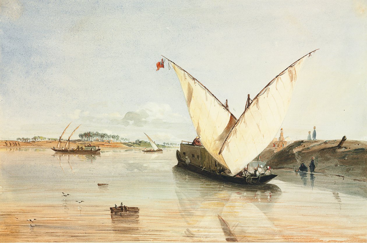 Nilen båd af Jean Nicolas Henri de Chacaton