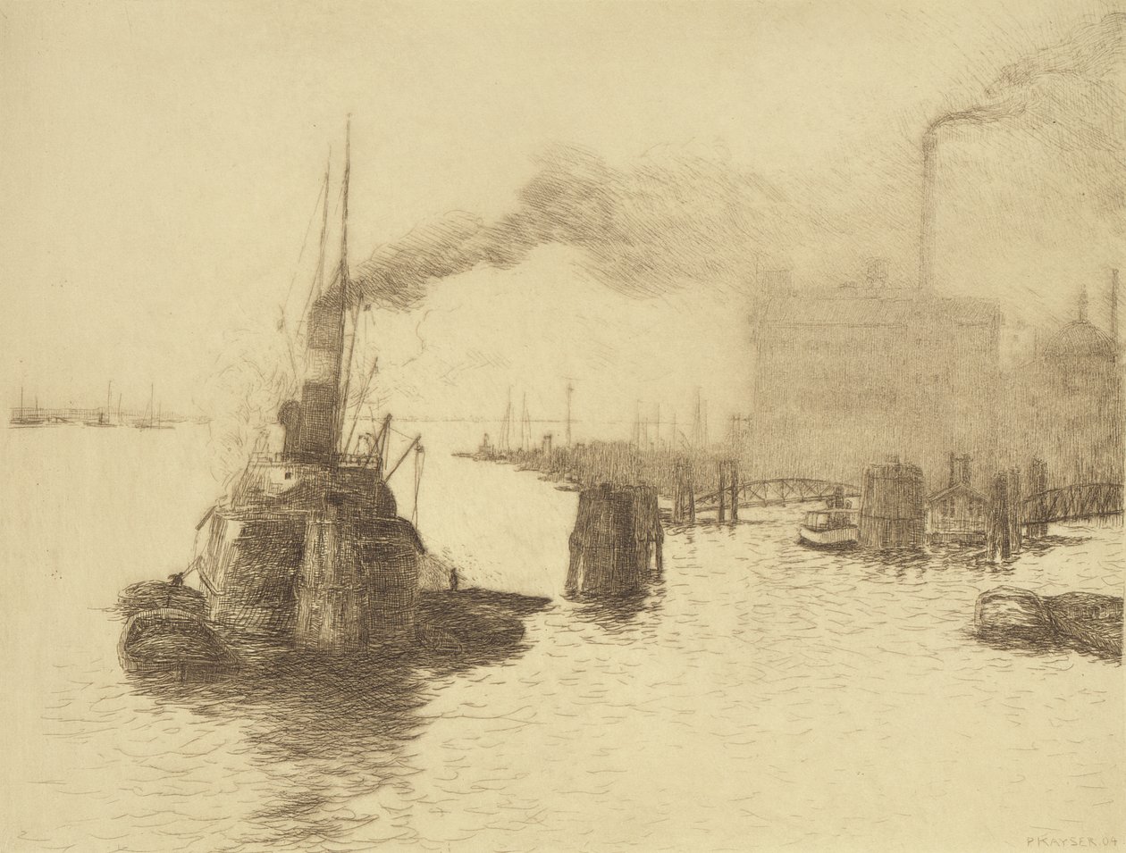 Hafen, 1904 (tørpunkt) af Jean Paul Kayser