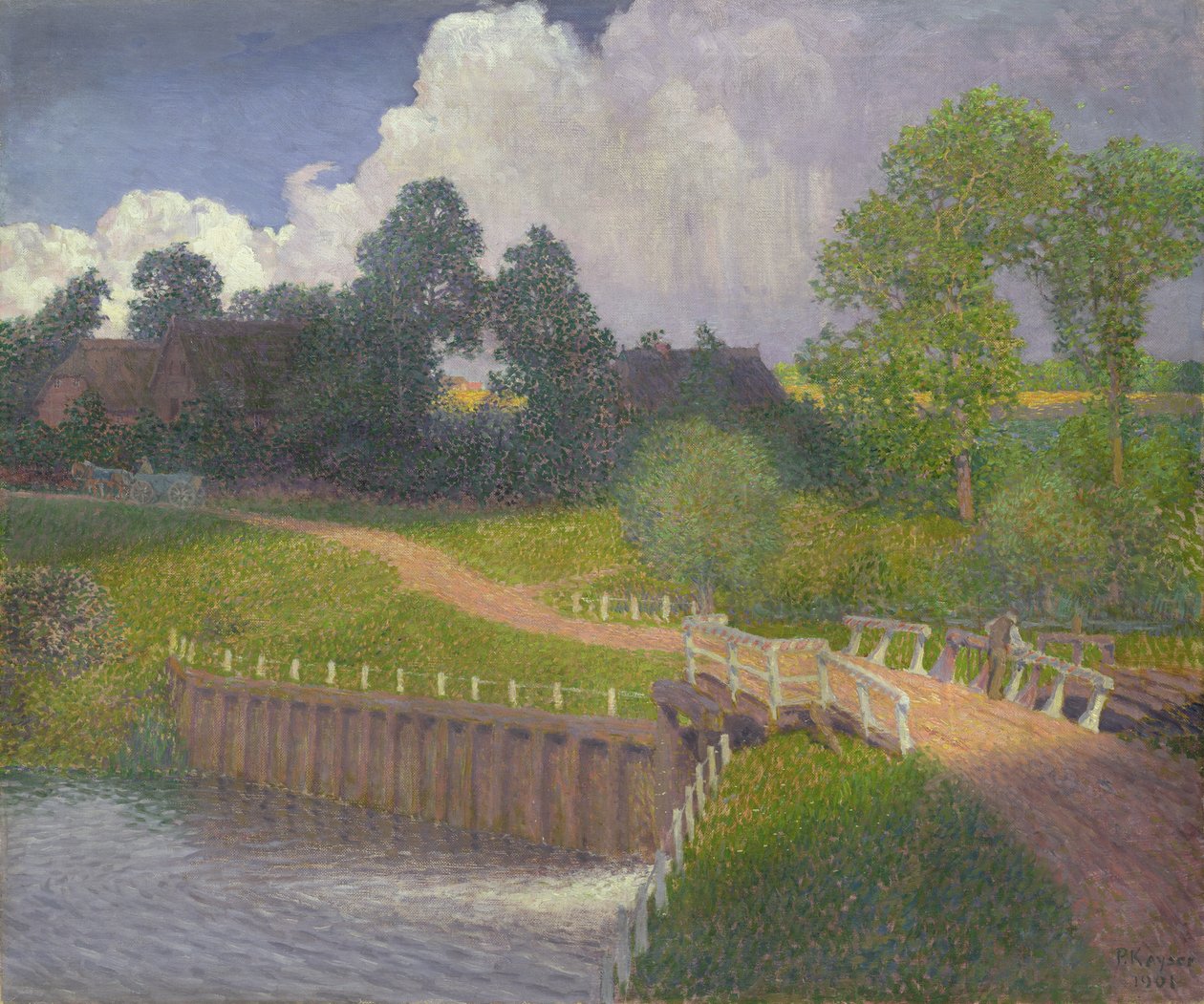 Flodslusen ved Wohldorf, 1901 af Jean Paul Kayser