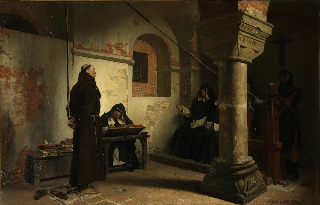 Bernard Délicieux for inkvisitionsdomstolen, ca 1881 af Jean Paul Laurens