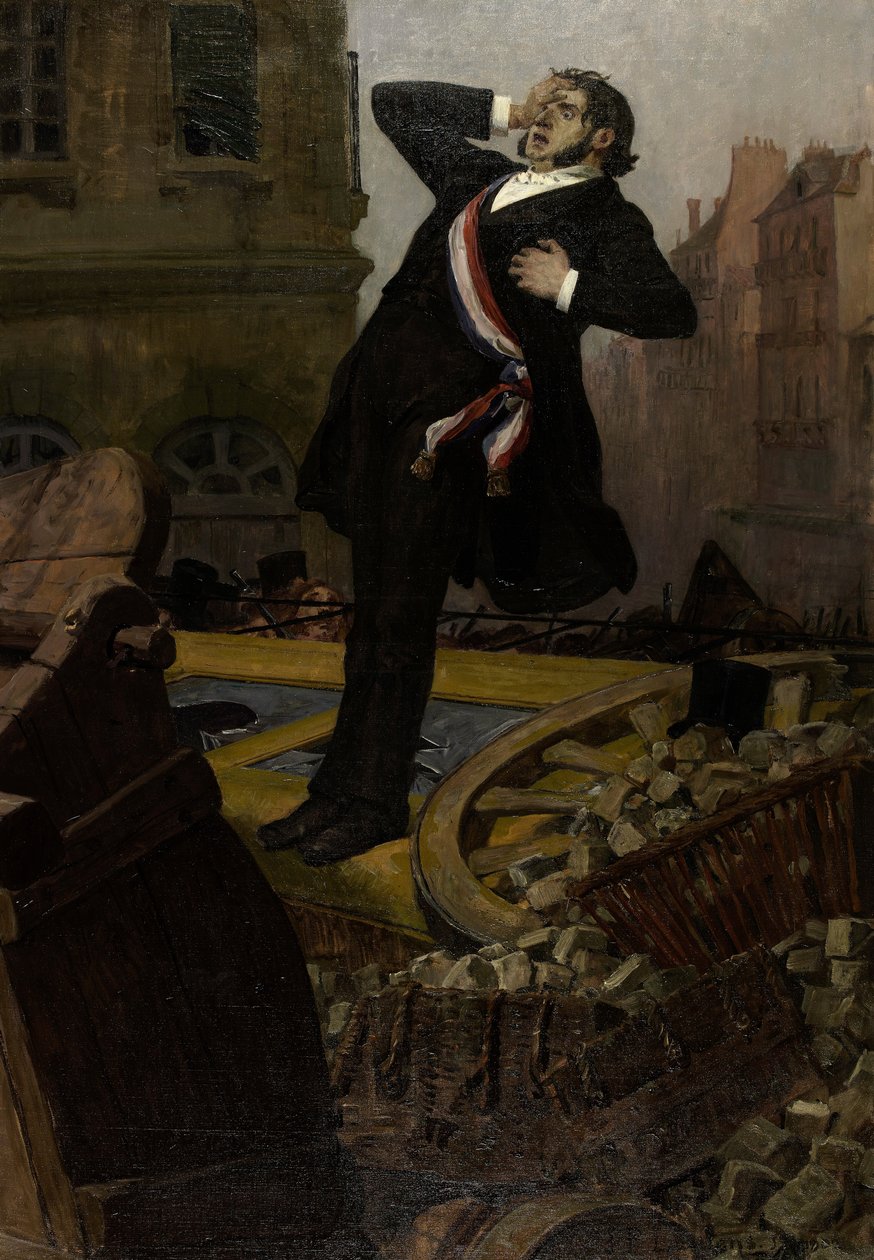 Deputeret Alphonse Baudins død den 3. december 1851, 1902. af Jean Paul Laurens