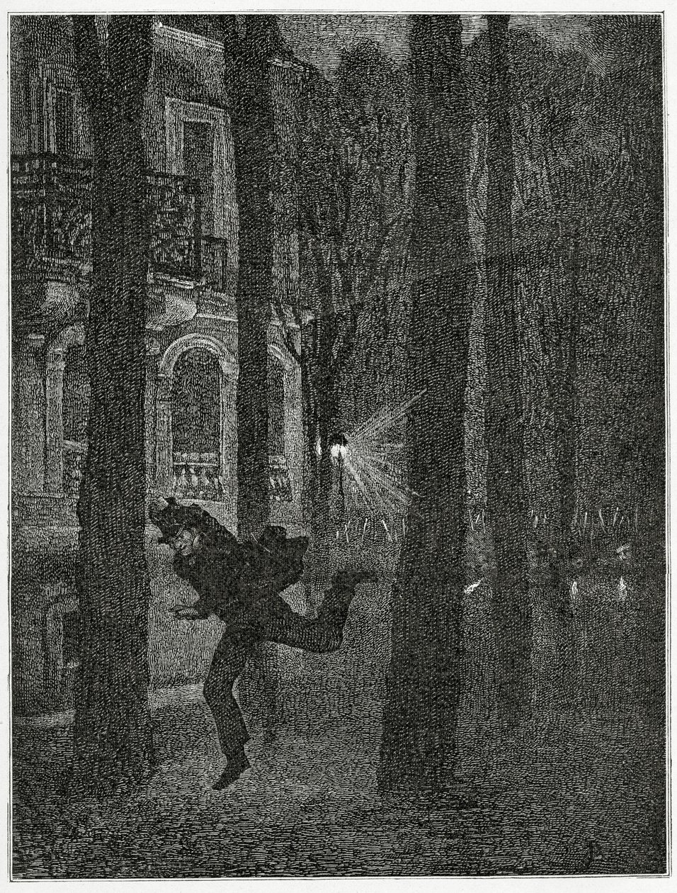 Flygtende fange - illustration fra Histoire d