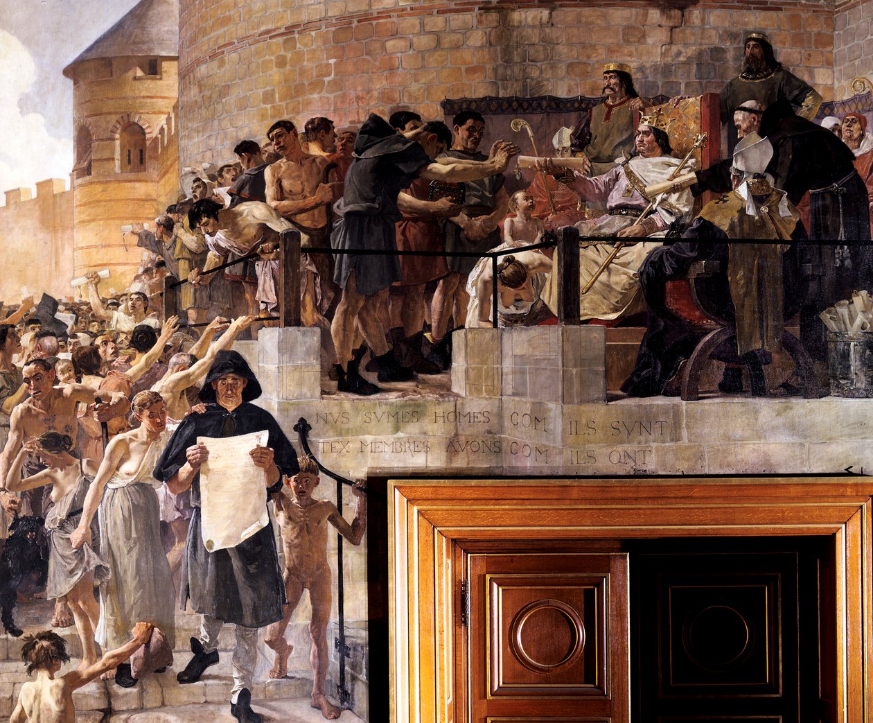 Louis VI af Frankrig giver borgerne i Paris deres første charter, det 12. århundrede c1858-1921 af Jean Paul Laurens