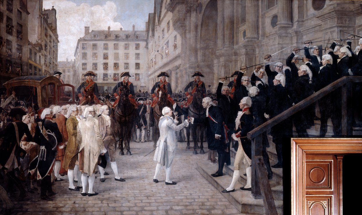 Ludvig XVI modtaget af den nye borgmester i Paris, den 17. juli 1789, det 19. tidlige 20. århundrede af Jean Paul Laurens