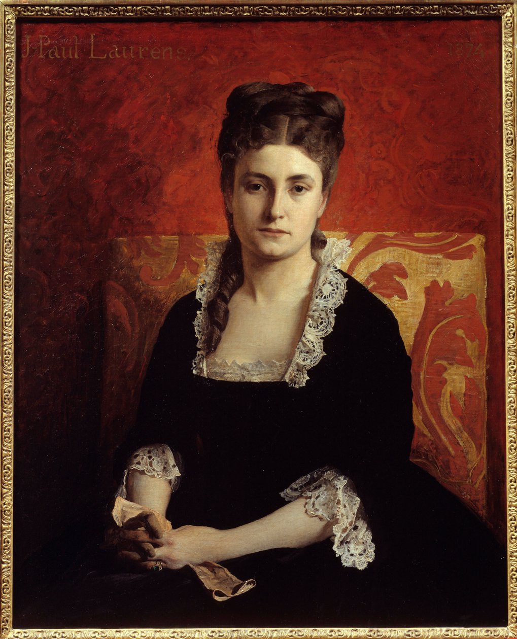 Portræt af kvinde. Maleri af Jean Paul Laurens (1838-1921) af Jean Paul Laurens
