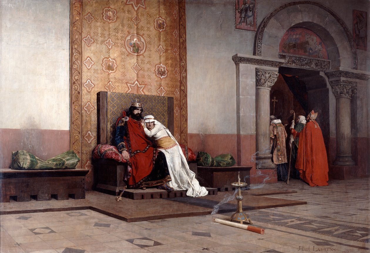 Ekskommunikationen af Robert den fromme, 1875 af Jean Paul Laurens