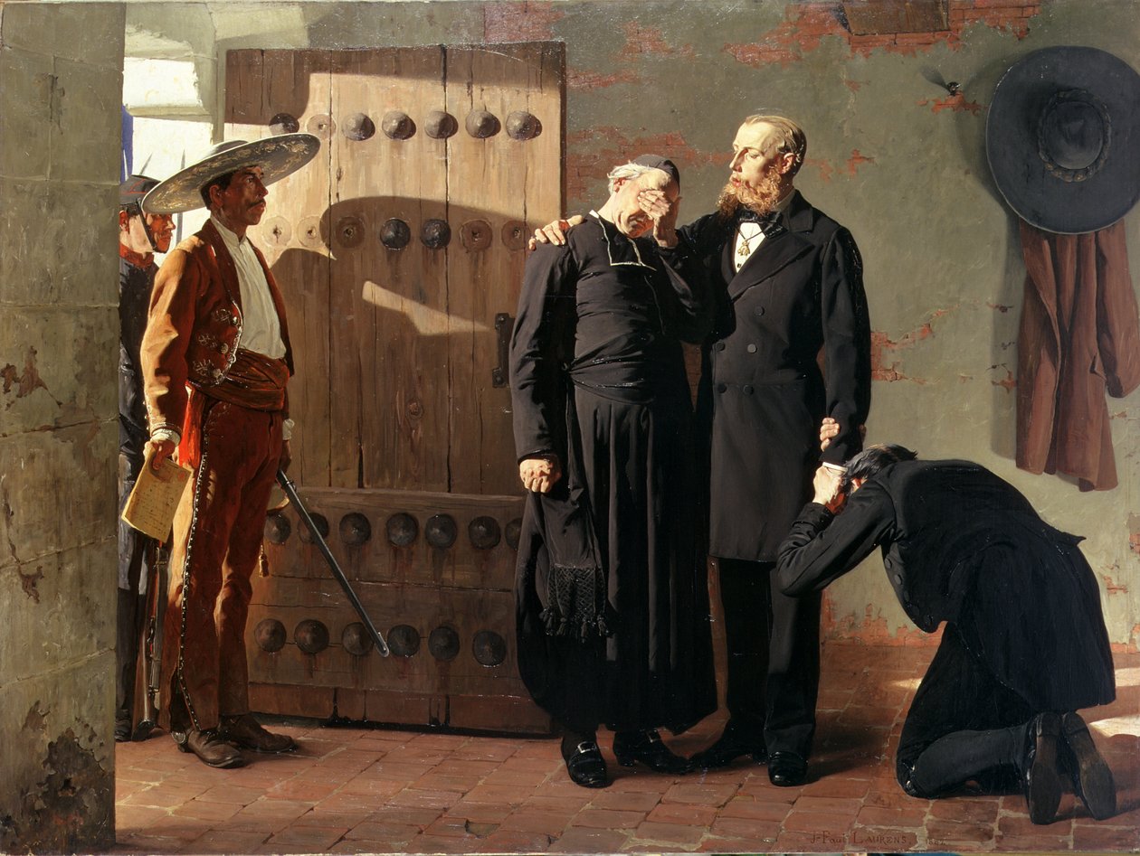 Maximilians sidste øjeblikke, 1882 af Jean Paul Laurens