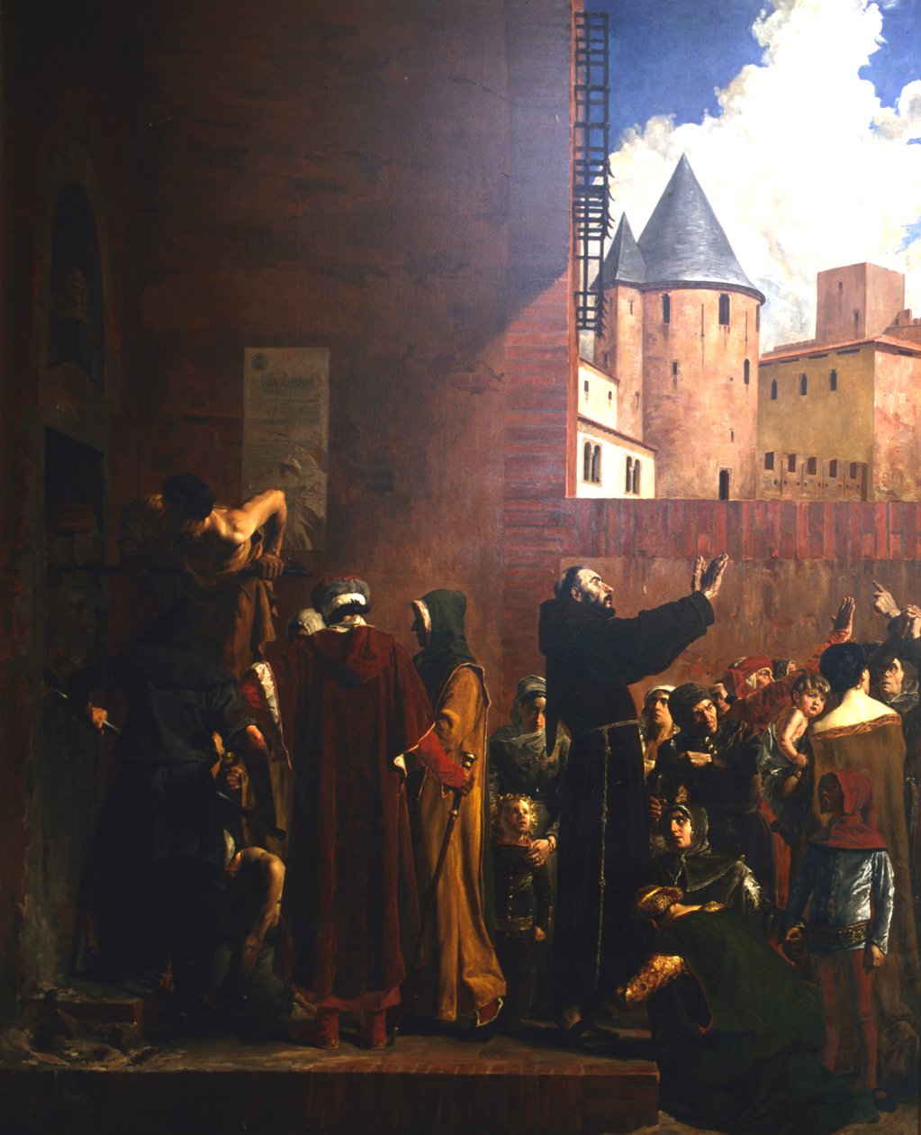 Belejringen af Carcassonne, 1209 c1858-1921 af Jean Paul Laurens