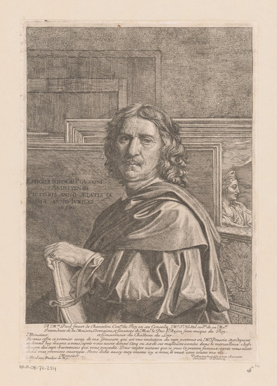 Portræt af Nicolas Poussin af Jean Pesne