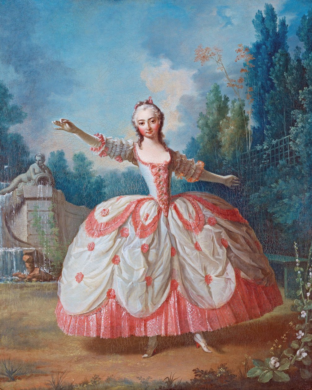 Portræt af Barbara Campanini (1721-1799), kendt som La Barbarina (La Barberina) - Maleri af Jean Philippe Delaroche (1710-1767) - 1721 - Olie på træ - 68,5x56,5 - Privat samling af Jean Philippe de La Roche
