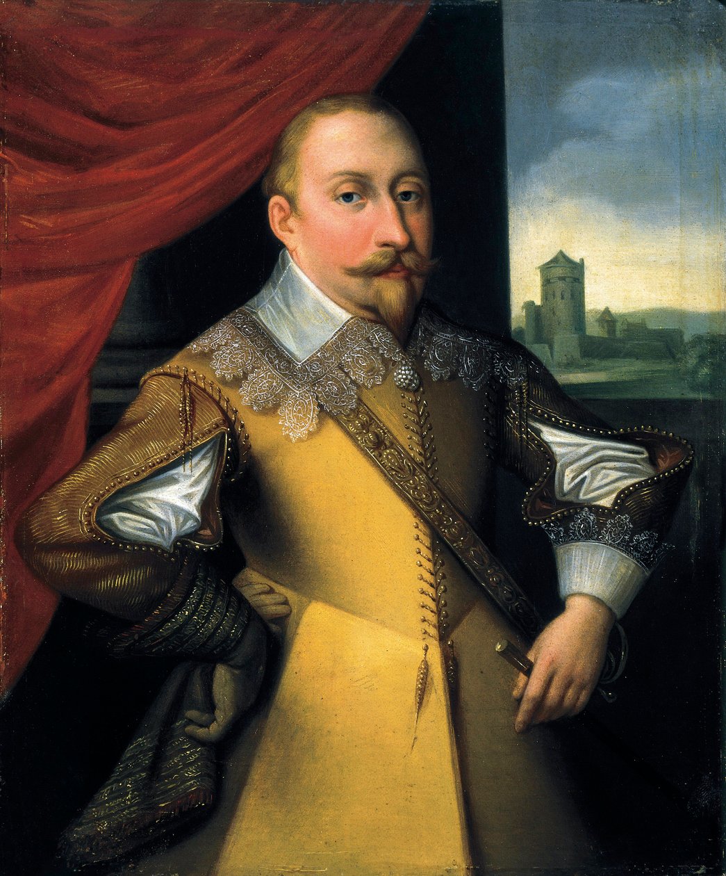 Portræt af Gustav II Adolf (olie på lærred) af Jean Pierre (1806 39) Decreuse