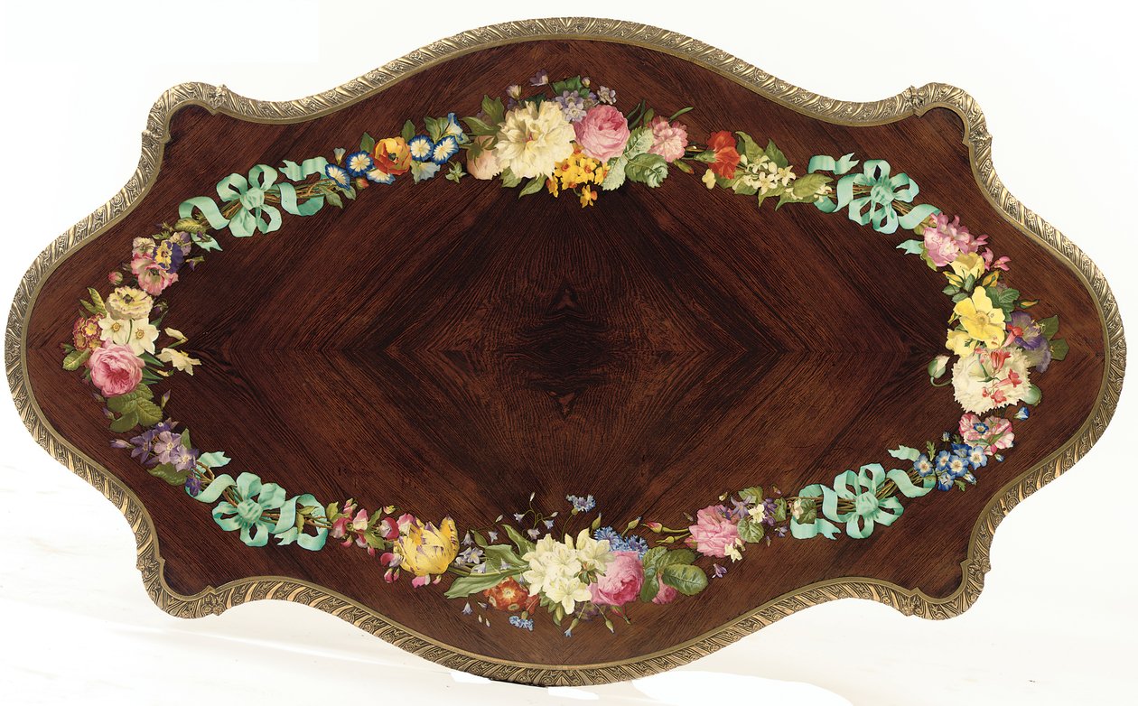 Napoleon III midterbord, ca. 1856 (palisander & emalje) (se også 476434 og 476436) af Jean Pierre Alexandre Tahan