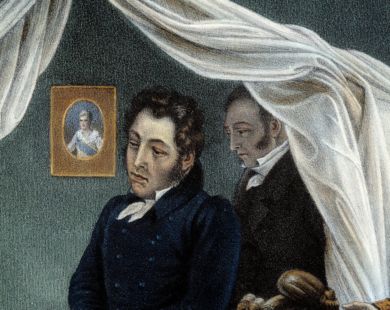 Napoleons død, 5/05/1821 i Sainte Helene Detalje, der repræsenterer Louis Etienne Saint Denis kendt som 