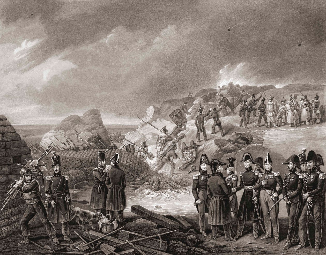 Belejringen af Antwerpen af Jean Pierre Marie Jazet