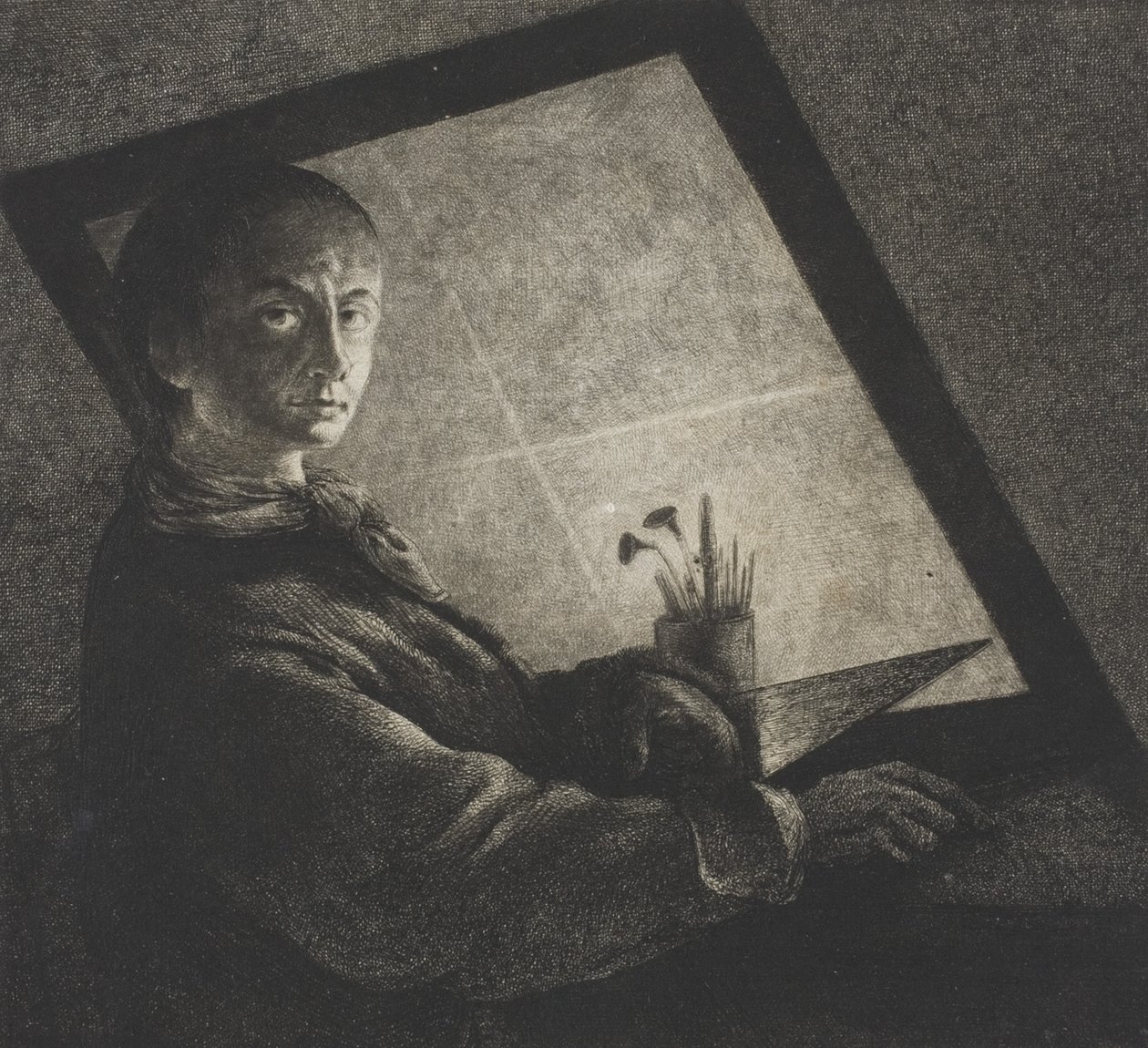Selvportræt, ca. 1778 af Jean Pierre Norblin de La Gourdaine