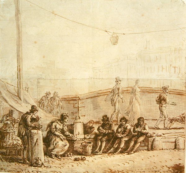 Kaffesælgeren på Pont-Neuf, 1819 af Jean Pierre Norblin de La Gourdaine