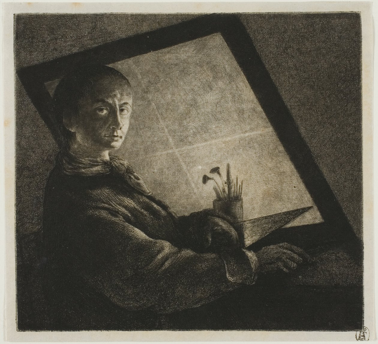Selvportræt af Jean Pierre Norblin de La Gourdaine