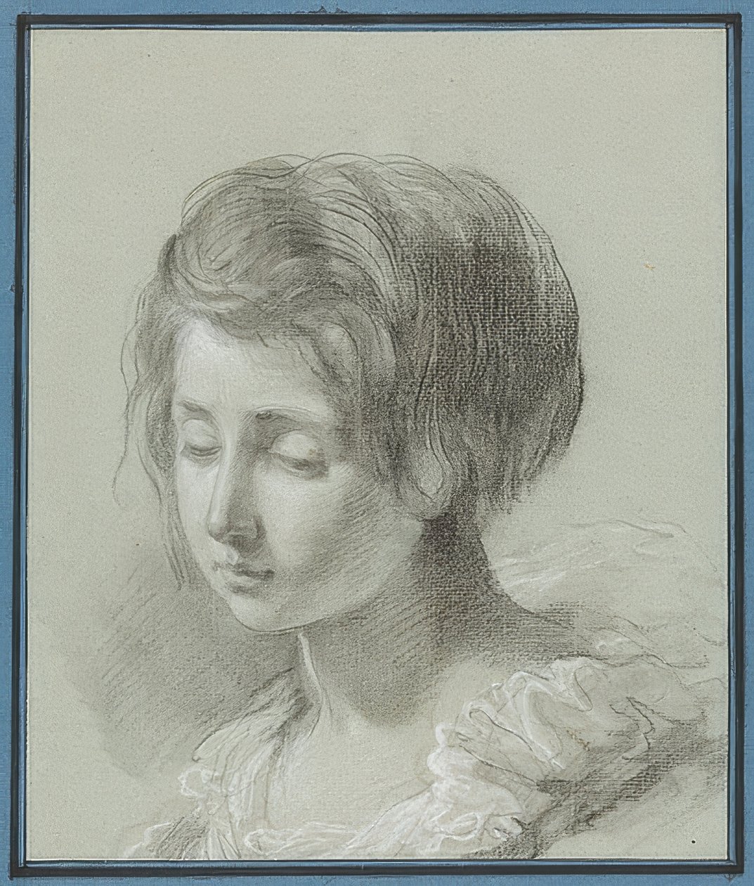 Portræt af en ung kvinde. Omkring 1781 af Jean Pierre Saint Ours