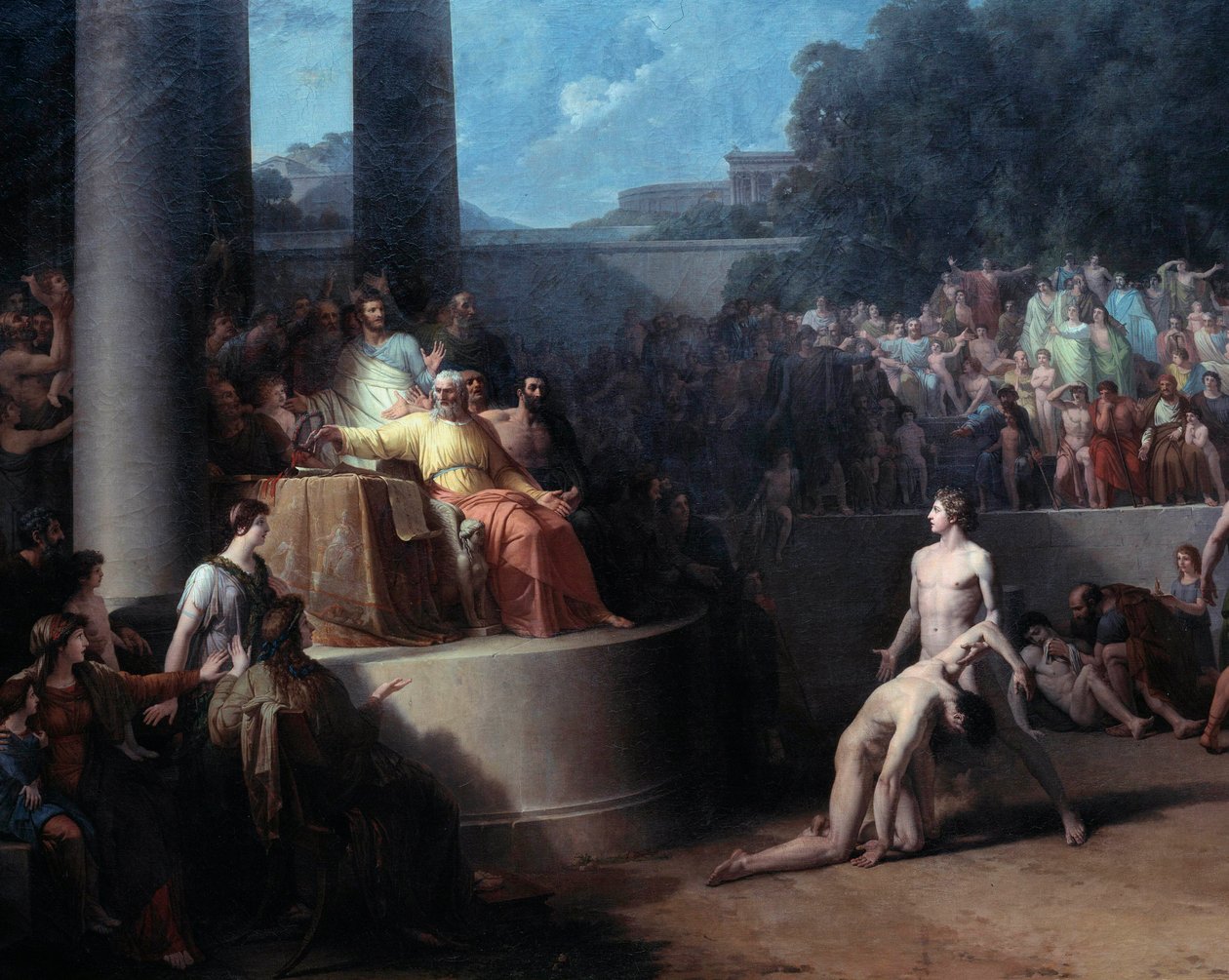 De olympiske leges maleri af Jean Pierre Saint Ours (1752-1809) 1700-tallets Geneve, Museum of Art and History af Jean Pierre Saint Ours