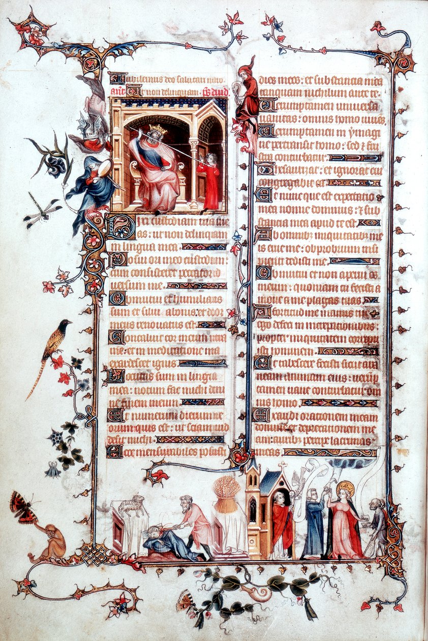 Side fra Belleville Breviary 1323-1326 af Jean Pucelle