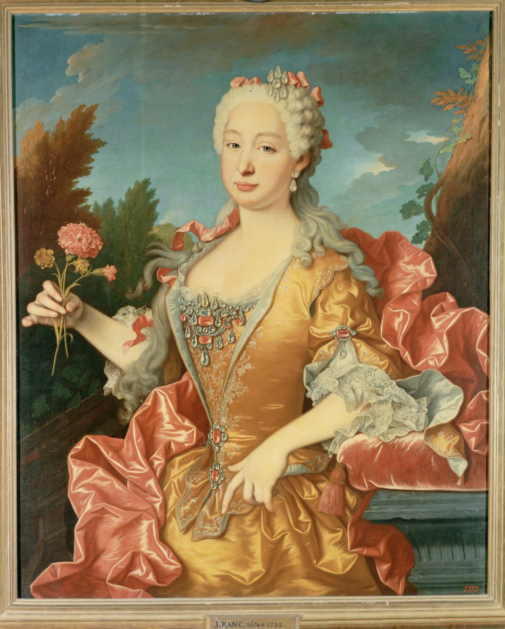 Dona Barbara de Braganza, hustru til kong Ferdinand VI af Spanien (maleri på lærred) af Jean Ranc