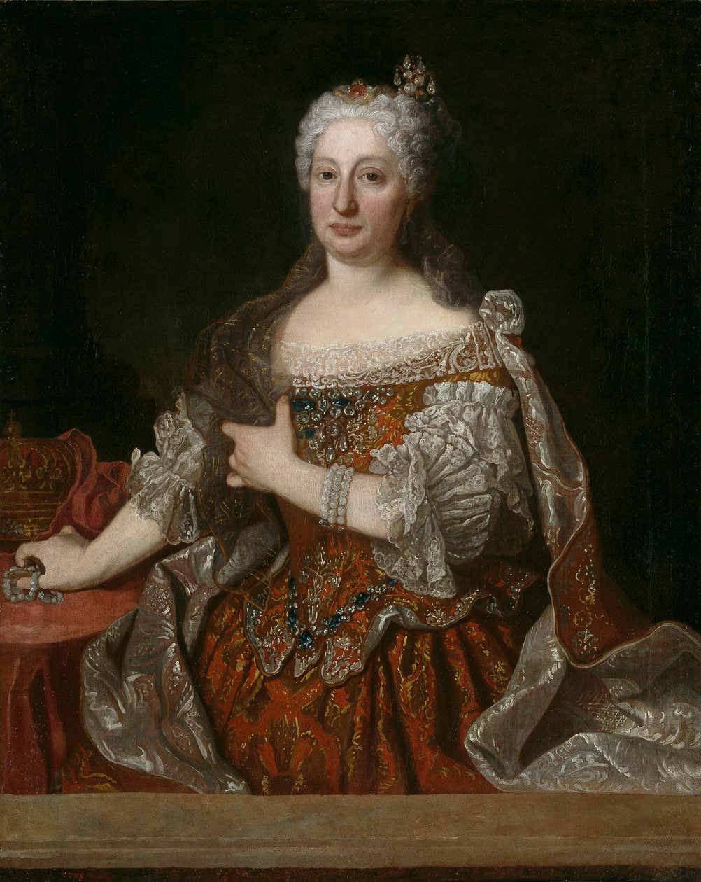 Portræt af ærkehertuginde Maria Anna af Østrig 1683-1754, dronning af Portugal, ca. 1729 af Jean Ranc