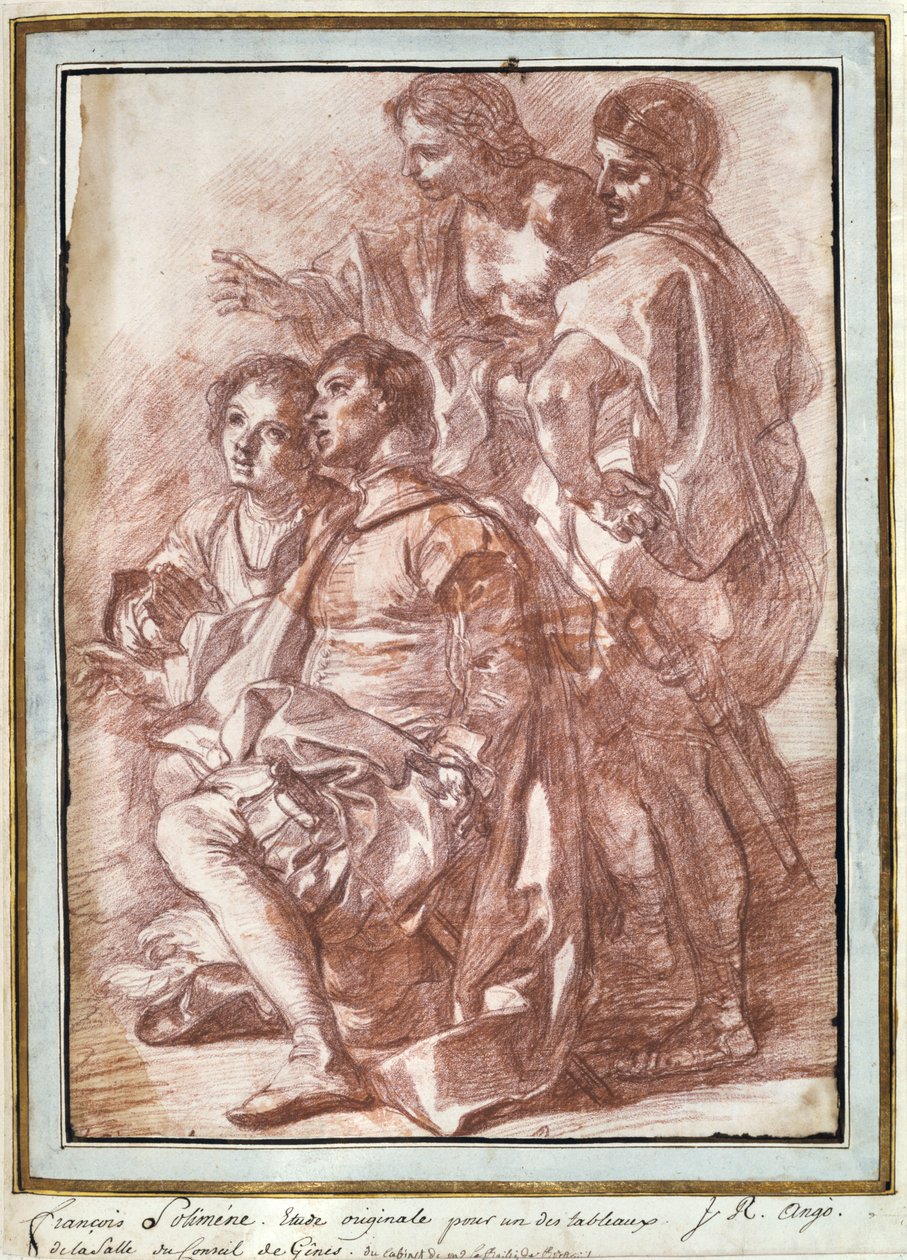 Christopher Columbus lander i Amerika, c1760-1770 af Jean Robert Ango