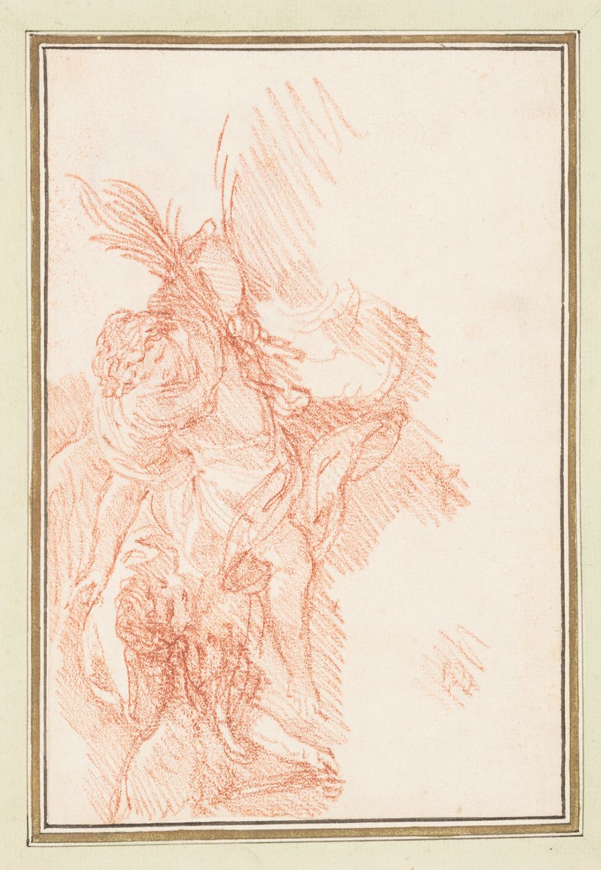 Figur med blade og putto af Jean Robert Ango