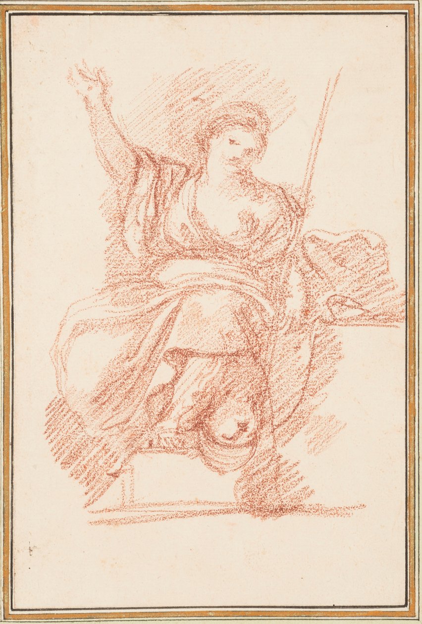 Siddende allegorisk figur af Jean Robert Ango
