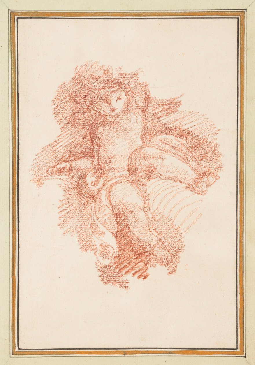 Siddende putto af Jean Robert Ango
