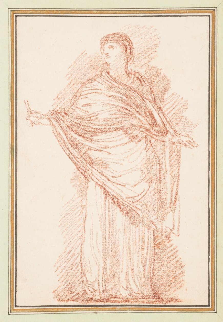 Stående figur med sjal af Jean Robert Ango