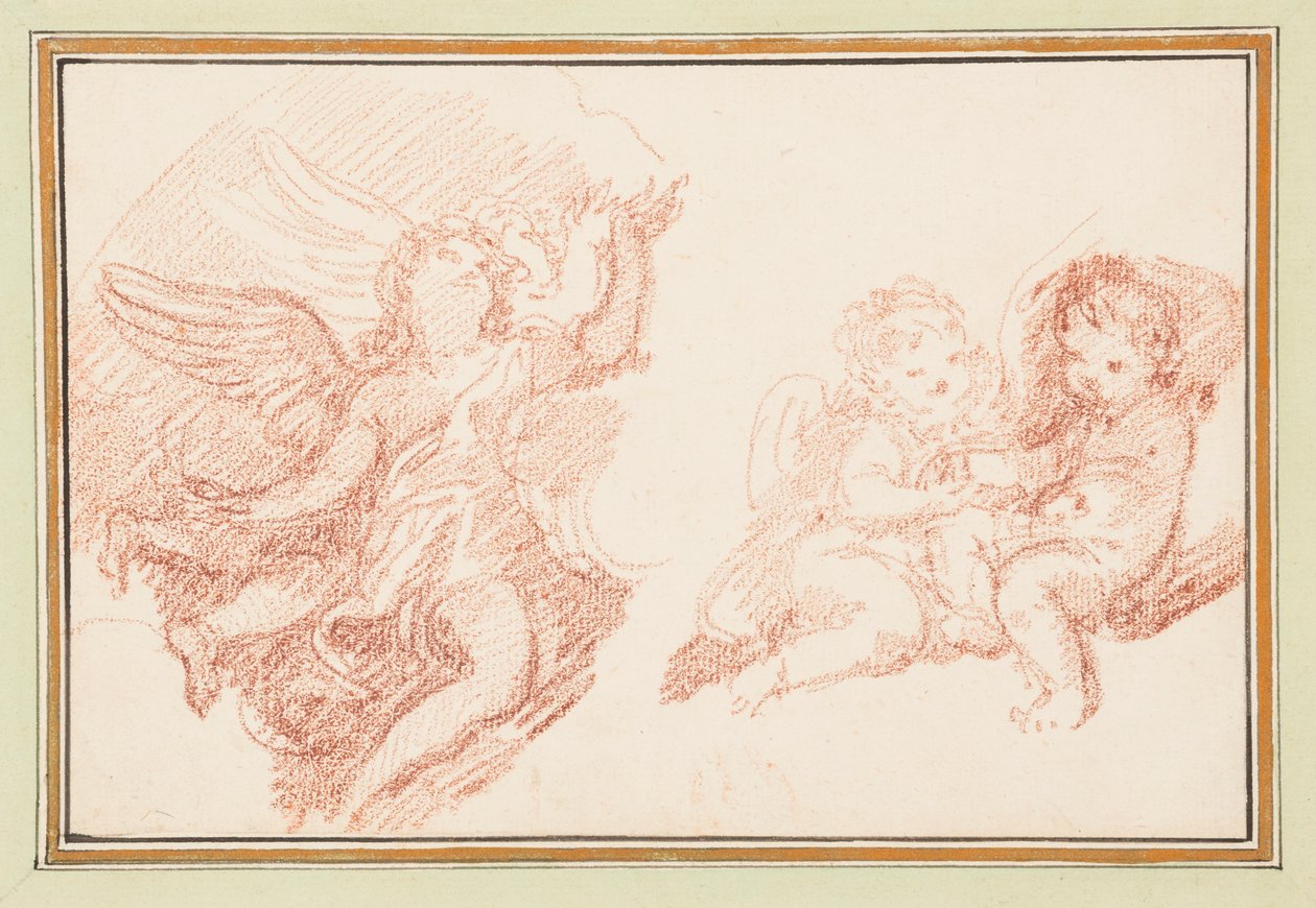 Tre putti af Jean Robert Ango