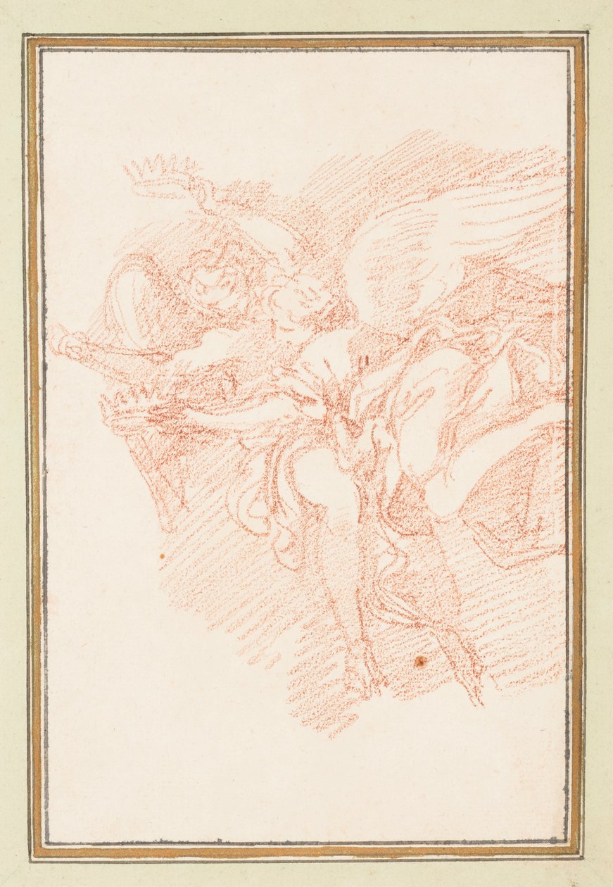 To vingede figurer med kroner af Jean Robert Ango