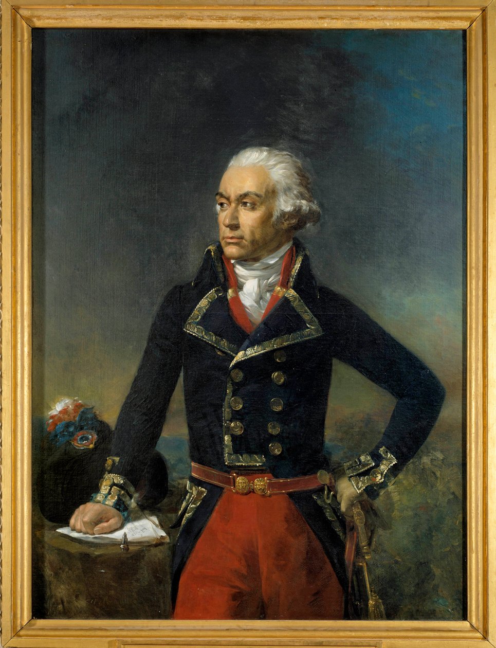 Portræt af Charles Francois Dumouriez, øverstkommanderende for Northern Armee 1792 (1739-1823) Maleri af Jean-Sebastien Rouillard (1789-1852) 1835 Søn. 1,35x1 m. af Jean Sebastien Rouillard