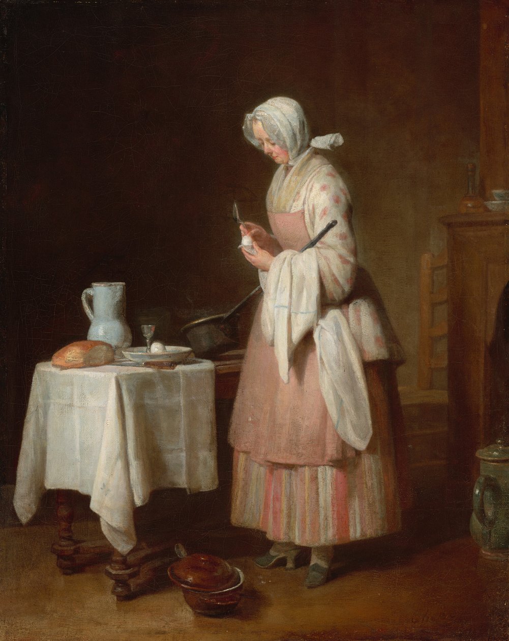 Den opmærksomme sygeplejerske, 1747. af Jean Baptiste Simeon Chardin