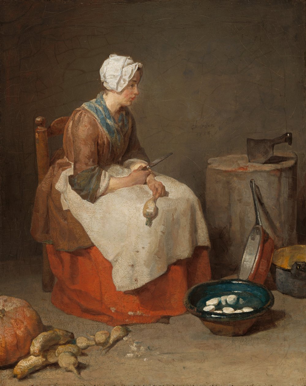 Køkkenpigen, 1738. af Jean Baptiste Simeon Chardin