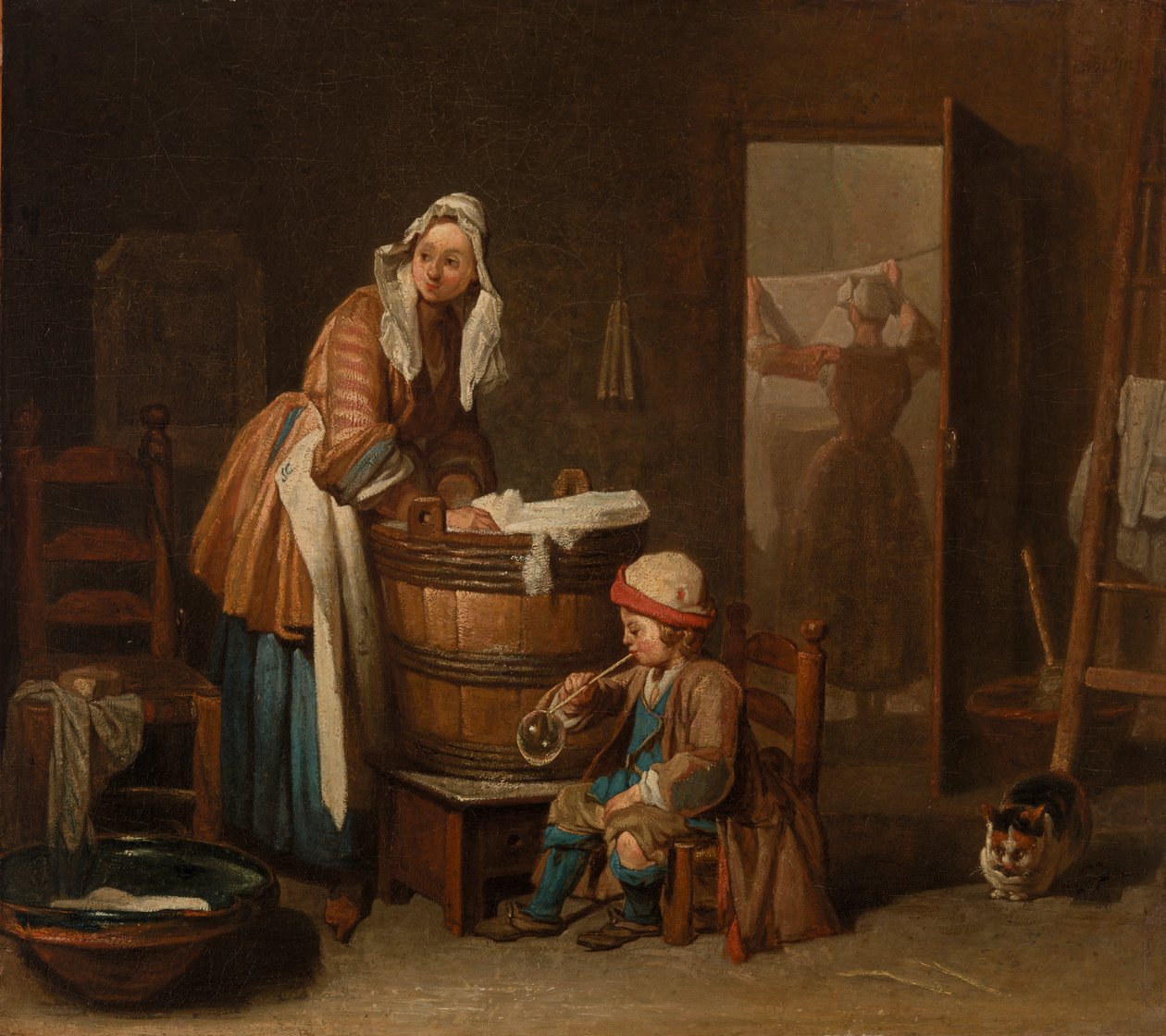 Kvinde, der vasker (The Washerwoman) af Jean Baptiste Simeon Chardin