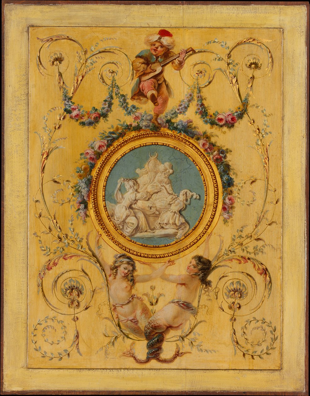 Dørpanel fra Cabinet Turc of Comte d