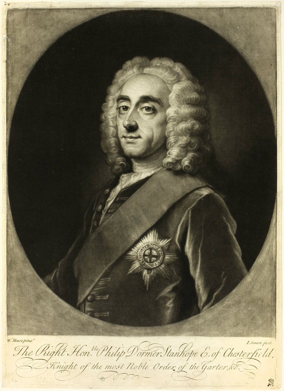 Philip Stanhope, jarl af Chesterfield af Jean Simon