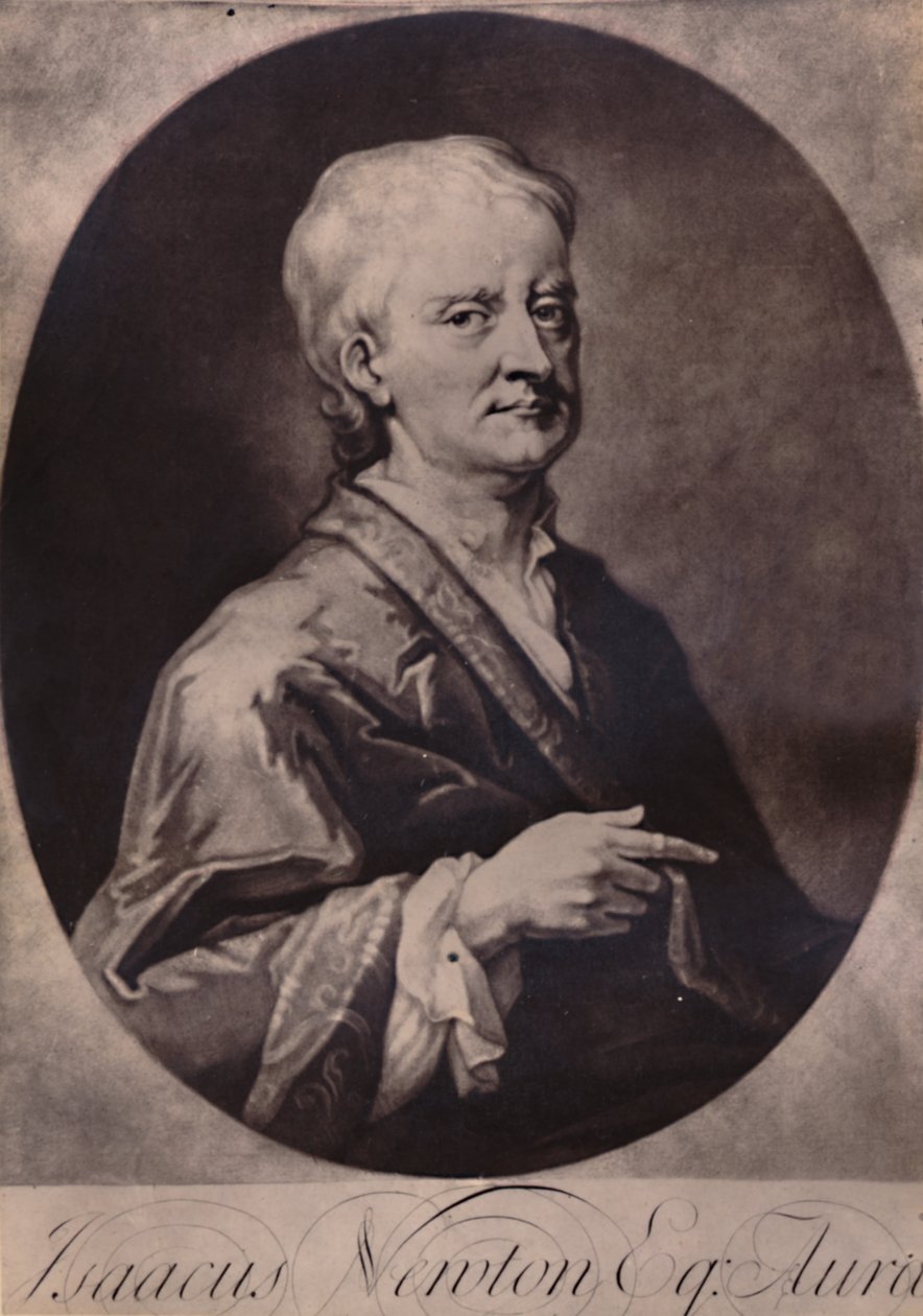 Sir Isaac Newton, engelsk matematiker og fysiker, begyndelsen af det 18. århundrede 1894 af Jean Simon