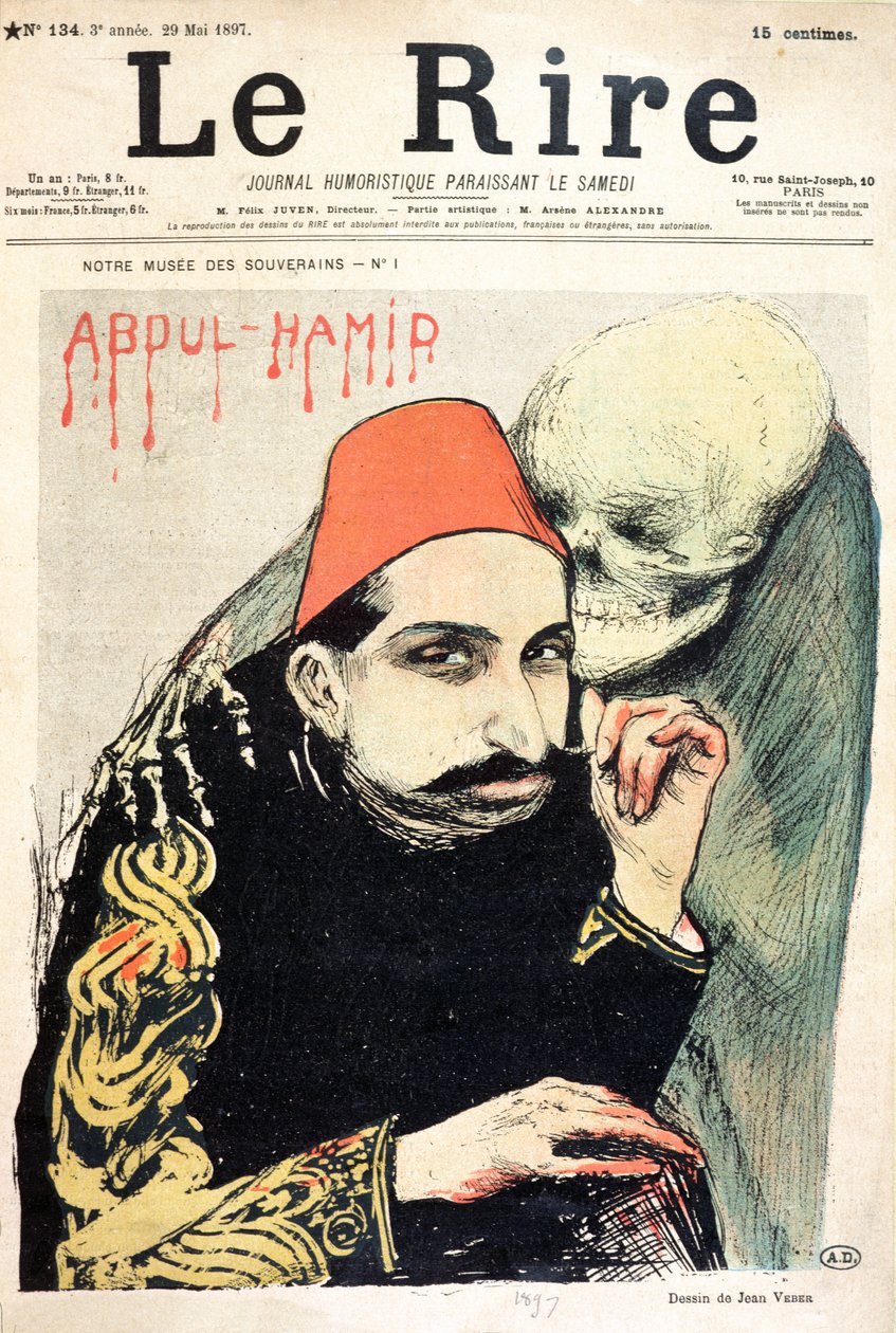 Karikatur af Abd al-Hamid II (1842-1918) fra 
