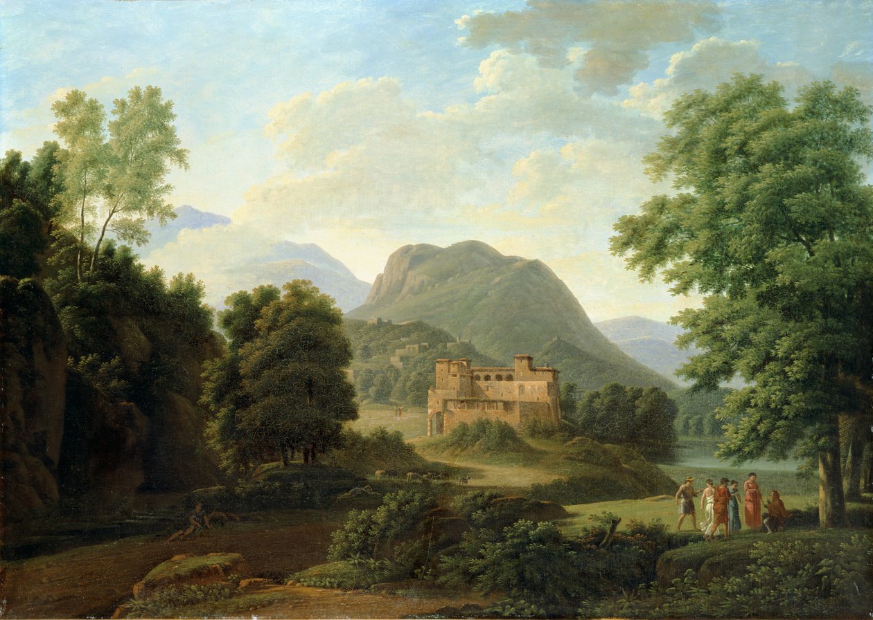 Toscansk landskab, 1827 af Jean Victor Bertin