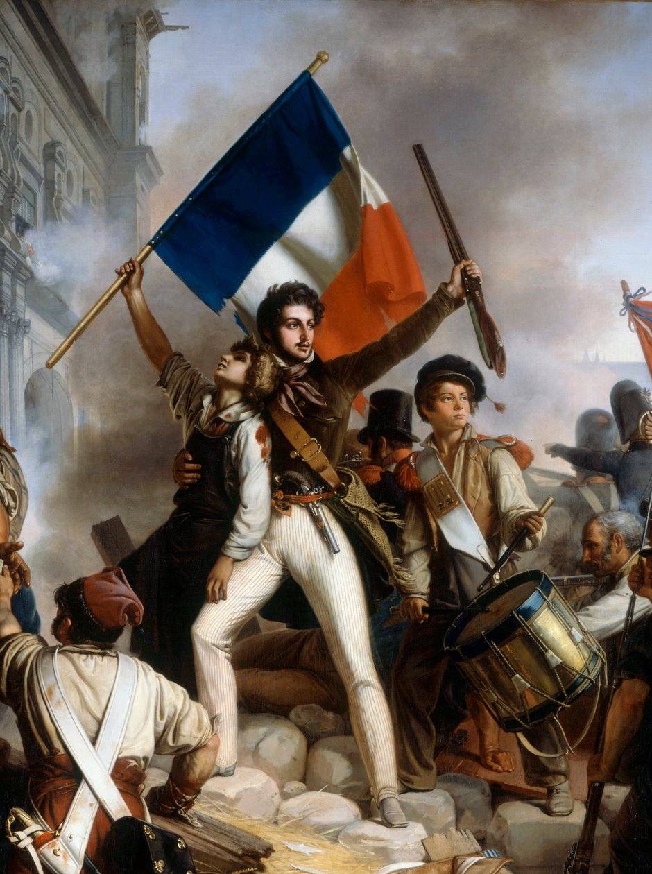 Kamp på Hotel de Ville, 28. juli 1830. Detalje af Jean Victor Schnetz
