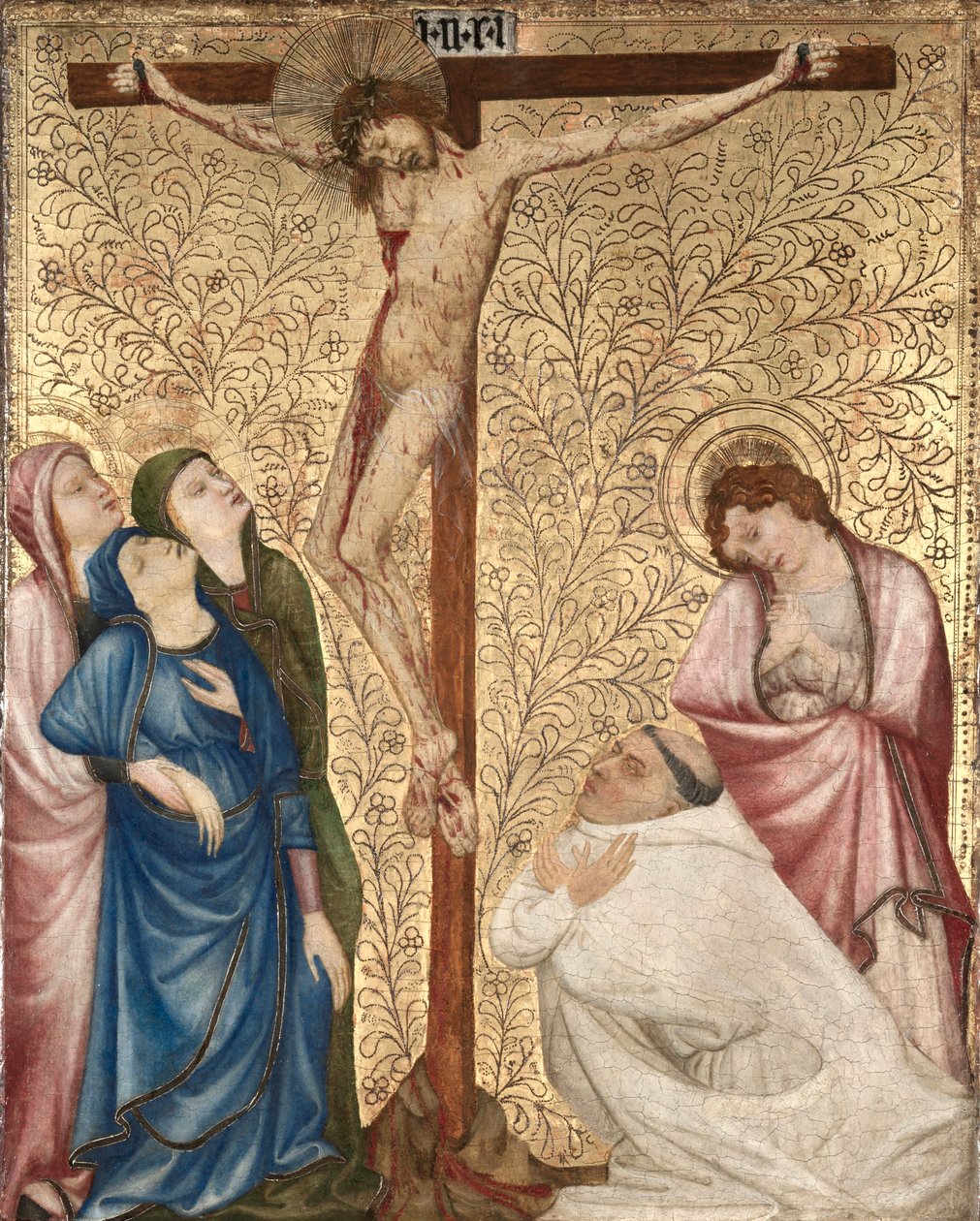 Golgata med en karteusermunk, 1389-1395. af Jean de Beaumetz