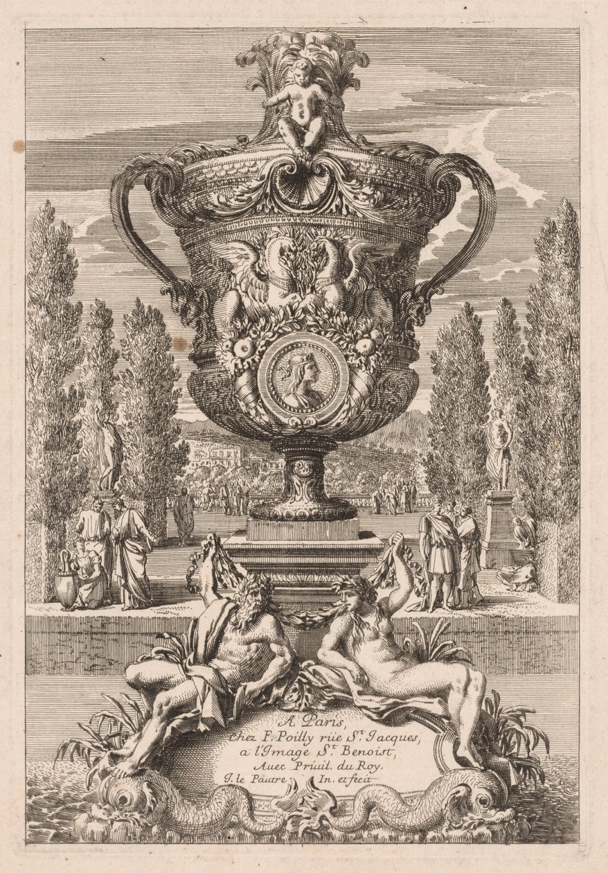 Dekorativ urne af Jean le Pautre