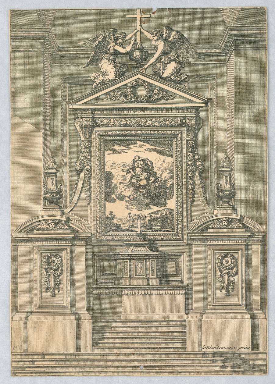 Design til altre, fra "Altre og altertavler" af Jean le Pautre