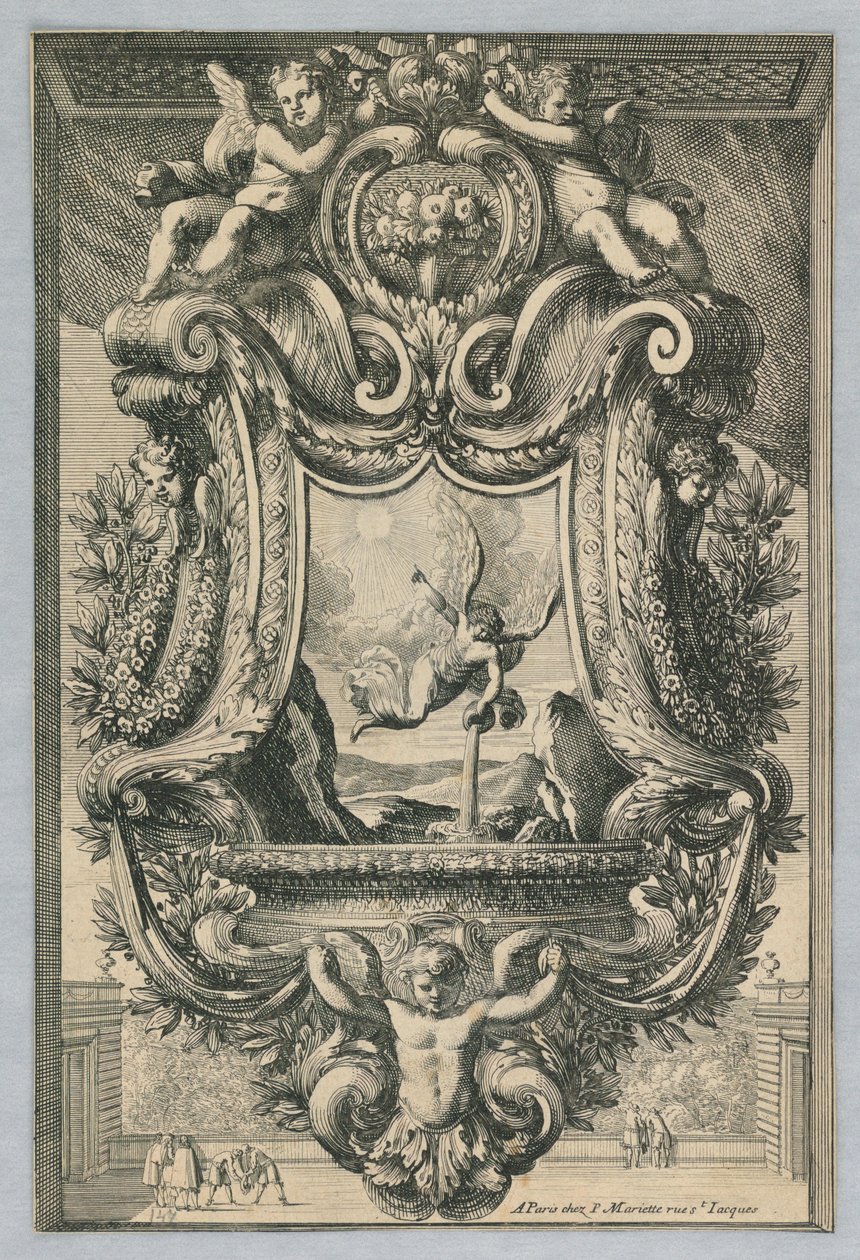 Design til Holy Water Tude, fra "Inventions Pour Faire des Plaques" af Jean le Pautre