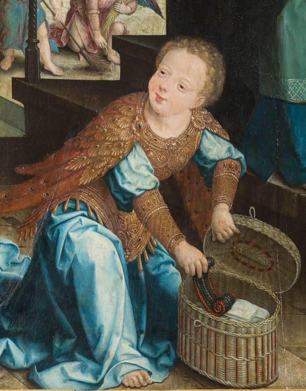 Triptykon om tilbedelsen af Jesusbarnet af Jean the Elder (attr. to) Bellegambe