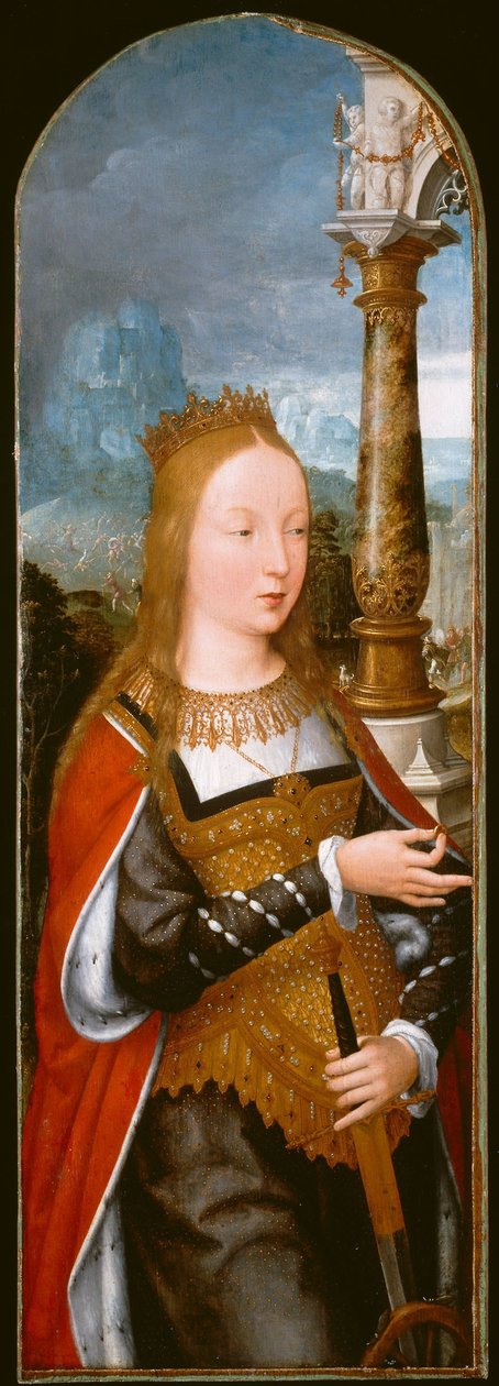 Sankt Katharina, ca. 1520 (olie på panel) af Jean the Elder Bellegambe
