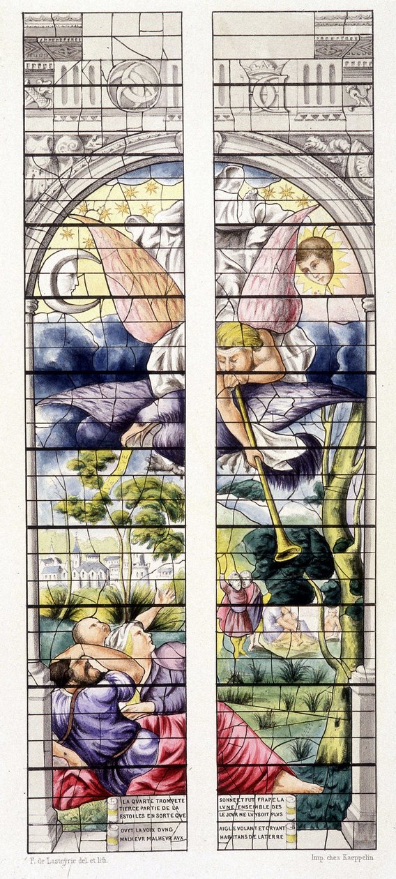 Gengivelse af en scene af Apokalypsen, malet af Jean Cousin den Ældre (1490-1560), Hellige Kapel i Vincennes af Jean the Elder Cousin